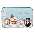 Carolines Treasures Carolines Treasures BB2369DDM Merry Christmas Carolers Entlebucher Dish Drying Mat BB2369DDM